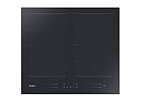 Haier Series 6 HA2MTSJ68MC, Placa de Inducción Flex, 8 Zonas de cocción, 60CM, Panel de control táctil Multislider, App hOn, 9 niveles, Temporizador, Tecnología VaryCook, 7,2KW, Cristal Negro