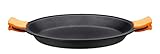 BRA Paellera, Aluminio Fundido, Negro, 40 cm