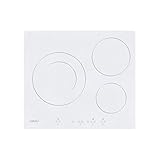 Cata | placa de Inducción | Modelo IB 6203 WH | 3 Zonas de Cocción | 9 Niveles de Potencia Regulables + Booster | Ancho de 59cm | Color Blanco