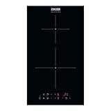 Zanussi ZITN323K Placa inducción modular, 2 zonas, mandos frontales giratorios, detección automática del recipiente, Inox, 29 cm
