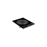Jata VIN145 Cocina Eléctrica de Inducción Portátil con Placas de 12 a 26 cm de Diámetro 8 Funciones Pulsadores Táctiles Display LED Regulador Deslizante de Temperatura y Potencia 2100 W, Color Negro