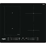 Whirlpool WLS7960NE - Placa de inducción, 60 cm de ancho, 4 zonas de cocción, color negro