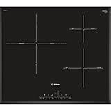 Bosch Serie 6 PID651FC1E - Placa de inducción, 60 cm, 17 niveles de potencia, 3 zonas de cocción, Zona 32 cm, Ser. Línea, PerfectFry, Negro