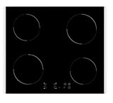 Amsta - Placa de Inducción, 4 Zonas, 60cm, 6400w, Calentamiento Rápido, Control Táctil, Temporizador