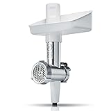 Bosch Accesorio MUM2 Picadora de Carne Robot de Cocina, Plástico, Blanco y Acero