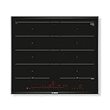 Bosch PXY675DC1E - Placa de inducción Serie 8 con 17 niveles de potencia, 60 cm en negro, Anchura 60 cm I 2 zonas flex + ampliación