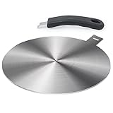 LEUOVE Adaptador de Placa de Inducción 24cm, para Cafetera, Sartenes de Vidrio, Olas de Cerámica y Otros Utensilios de Cocina, Removable Aislamiento Handle