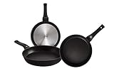 WMF Permadur Premium - Set de 3 sartenes de 20, 24 y 28 cm, de aluminio fundido, con antiadherente para todo tipo de cocinas incluido inducción fabricado en Alemania