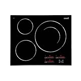 Cata, Placa de Inducción, Modelo INSB 6032 BK, 3 Zonas de Cocción |) Niveles de Potencia Booster, Ancho de 60 centimeters, Negro