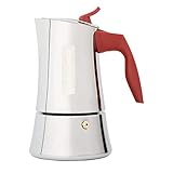Oroley - Cafetera Italiana Stilla | Acero Inoxidable | 2 Tazas | Cafetera Inducción, Vitrocerámica, Fuego y Gas | Estilo Tradicional