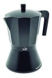 Jata Hogar Cafetera Italiana Full Induction, Aluminio, Negro, 16.2x13.7x22.3 cm (CFI9)