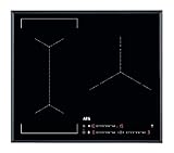 AEG IKE63441FB Placa inducción flexible, Biselada, Extraplana 3 zonas, Función Pausa, Calentamiento rápido, Sistema de conexión automática, Función Puente bizona,Negro, 60 cm