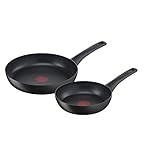 Tefal Ultimate On - Juego de 2 Sartenes: 2 Sartenes de 20/26 cm con revestimiento muy resistente, Thermo-Signal, Thermo-Fusion, forma profunda, todo tipo de cocinas, apto para horno, sin PFOA