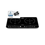 Placa Inducción Portátil - Placa de induccion de Vitrocerámicas, Cocina Inducción Portátil - Placa Eléctrica de Cocción Doble 3500W