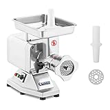 Royal Catering Picadora de carne Électrica Profesional RCFW 220 Expert (220 kg/h, 1100 W, 230 V, 2 Cuchillas, 4 Discos perforados)