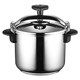 Olla a presión MAGEFESA STAR RECTA rápida, fácil uso, acero inoxidable 18/10, apta para inducción. Fondo termodifusor, 3 sistemas de seguridad (8L)