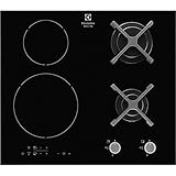 Electrolux - Placa Mixta a Gas e Inducción con 4 zonas - Modelo egd6576nok - Negro