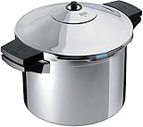 Kuhn Rikon Duromatic Inox, Olla a Presión Super Rápida con Asas 6 L. /24 Cm, Olla Express Apta para Inducción, Fondo Superthermic para una buena Distribucion del Calor, Acero Inoxidable18/10