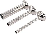 Tubos de relleno, accesorio de embudos de acero inoxidable DumanAsen para relleno manual de salchichas, para picadoras de alimentos/carne, Φ12mm/Φ19mm/Φ32mm (juego de 3)