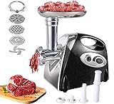 Picadora eléctrica con 3 discos perforados, 2800 W, para verduras y carne